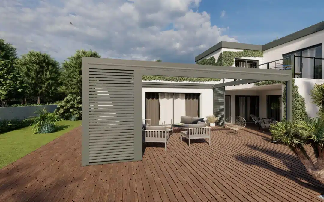 Pergola à toile rétractable à Riedisheim : aménagement terrasse Alsace