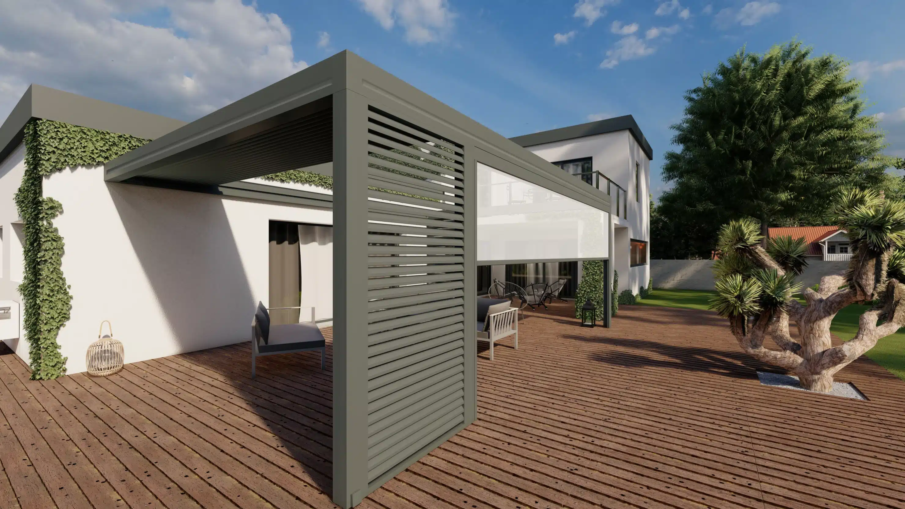 pergola-toile-retractable-store-brise-vue-terrasse-bois