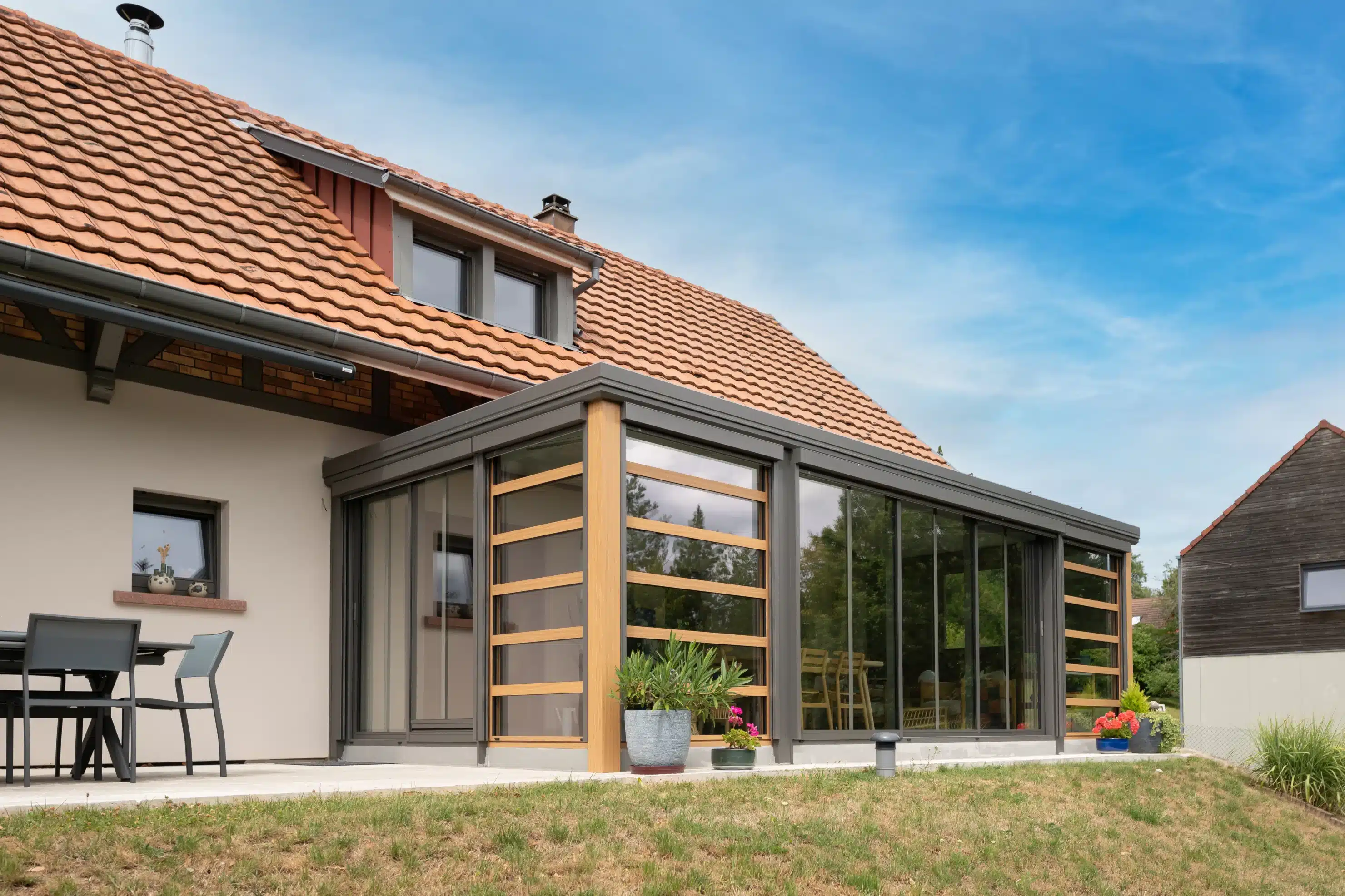 Verral véranda agrandissement maison Alsace