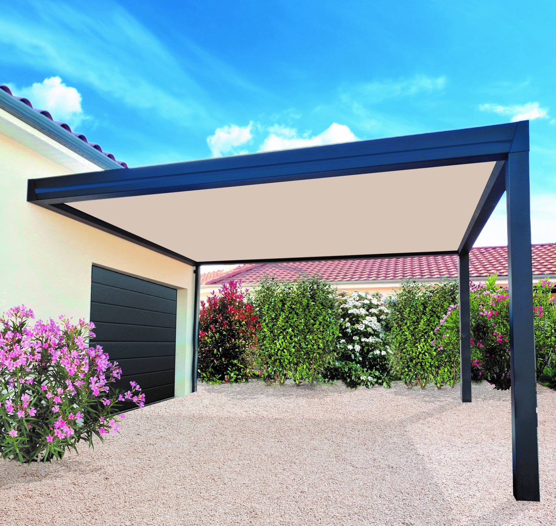 Carport panneaux sandwich 4 Verral carport aluminium artisan alsace